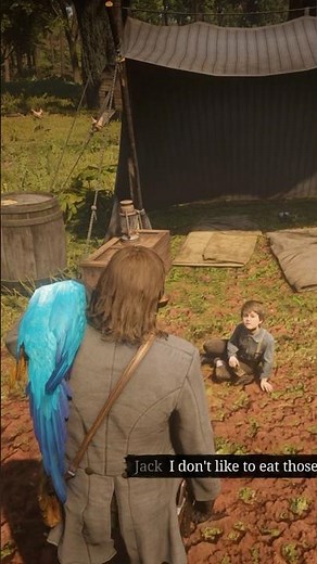 What Happens if Arthur Bring a Parrot for Dinner to Camp in RDR2 #shorts #RDR2 #shortsfeed