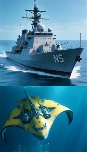 The Stingray Strike: Futuristic Submarine vs. Destroyer! 🌊🔥#ActionShorts