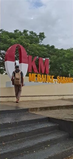 The border point between Indonesia and PNG