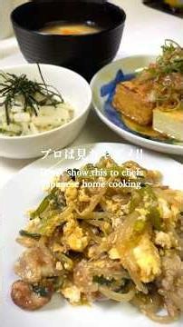豚とニラともやしの卵とじになった | POV:Made it randomly... surprisingly good | Japanese home cooking