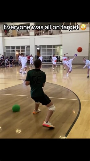Hilarious Dodgeball Moment: Triple Hit in One Go