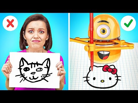 गैजेट्स VS हैक्स⚡️ अमीर VS गरीब की ड्राइंग बैटल🎨 कूल आर्ट हैक्स और क्रिएटिव टिप्स 123 GO! पर