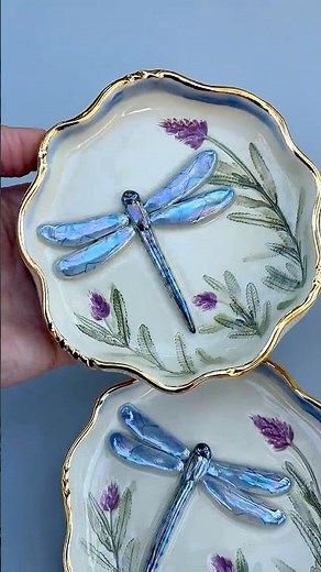 The #satisfying #pottery art process of how I press flowers in clay to create a ceramic dish
