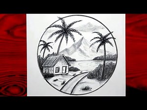 Realistic Landscape Drawing | Easy Pencil Sketch for Beginners Step by Step