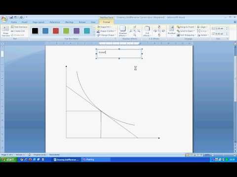 Drawing Indifference Curves and Budget Constraints in Microsoft Word