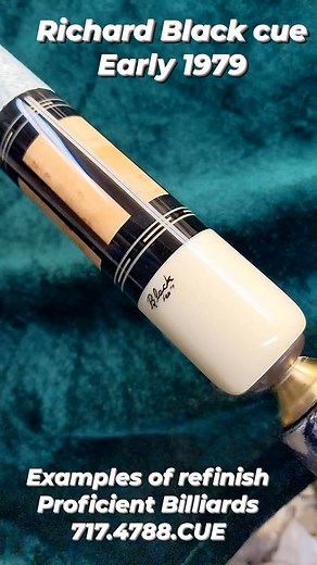 1979 Richard Black cue #billiards #cuerepair #proficientbilliards | Proficient Billiards