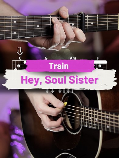 Learn to Play Hey, Soul Sister by Train on Guitar