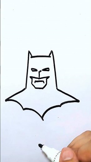 BATMAN Superhero Outline | Easy Drawing For Beginners