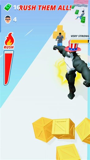 muscle rush level 271 complete Hulk man #cartoon #games #shots #gamingvideos