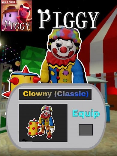 PLAYING AS CLOWNY (CLASSIC) IN PIGGY!!! #piggy #piggyskins #piggygameplay #piggyupdate #roblox