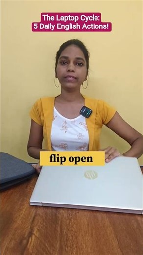 💻 The Laptop Cycle: 5 Daily English Actions!