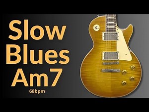 Sad Slow Blues Guitar Backing Track in A Minor (Am7)