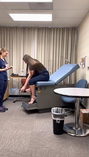 Exam Shoes and socks taken off