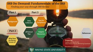 IRB On-Demand: Fundamentals of the IRB. Part 2