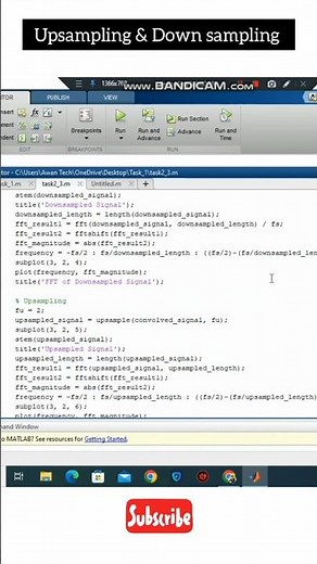 Up sampling and Down sampling of Signals #matlab #viral ‪@educatoracademy1813‬ #python#pandaslibrar
