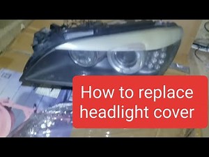 How to replace headlight cover on bmw 750i 2009 -2015
