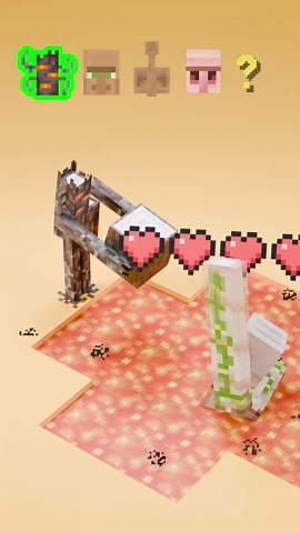 Iron golem and friends vs villager satisfying 3D cloth and fluid simulation | Golem family revenge