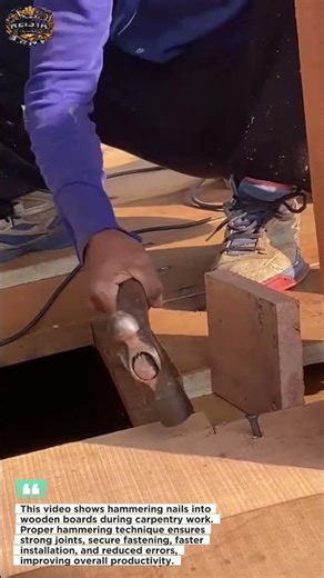 Strong Nail Installation Technique | Boosting Carpentry Work Productivity