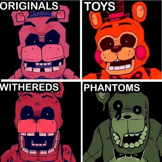 FNaF Movie ANIMATRONIC REACTIONS - Originals VS Toys VS Withereds VS Phantoms (RETRO)