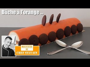 Orange log - Christmas log by Chef Sylvain