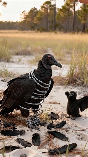 Heartbreaking Moment: Vulture Trapped in Poacher's Snare with Baby! #animals #wildlife | The Vu Team