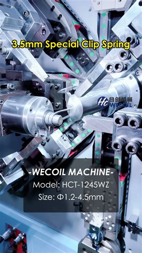 3.5mm special clip spring, Wecoil HCT-1245, wire forming machine, camless spring machine