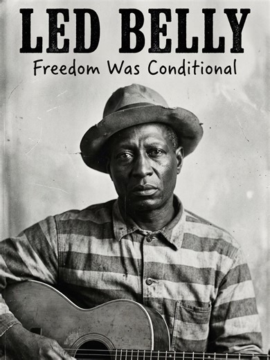 Lead Belly — Freedom Was Conditional “They didn’t free him because he was innocent.” Follow for the stories American music buried on purpose Lead Belly’s life exposes how Black talent was controlled, documented, and discarded by early American institutions. The story of Lead Belly reveals how music, power, and incarceration were deeply connected. Lead Belly, Huddie Ledbetter, prison blues, folk music history, Southern Black Roots, music exploitation, American roots #LeadBelly #SouthernBlackRoots