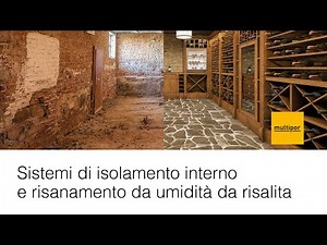 Sistemi di isolamento interno e risanamento da umidità da risalita