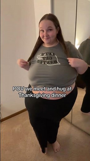 POV You greet a Chubby Girl (500lbs+) and THIS happens.. 👀🤯 #belly #ssbbw #plussize