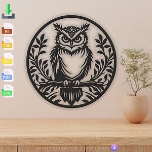 Laser Cut Owl Tree Decoration: SVG DXF Vector Files (digital Download) - Etsy
