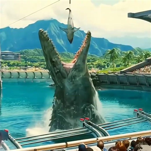 Mosasaurus Feeding Show Scene - Jurassic World