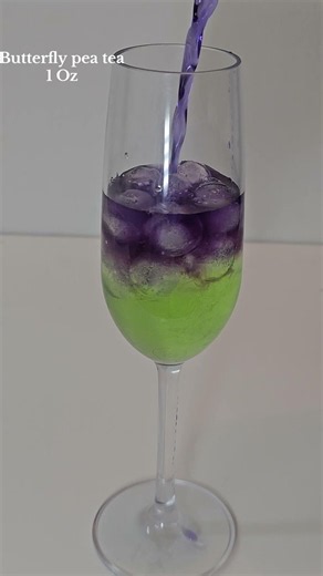 Emerald Eclipse Mocktail 💜💚 | Refreshing Layered Drink Recipe | ASMR Drink Making