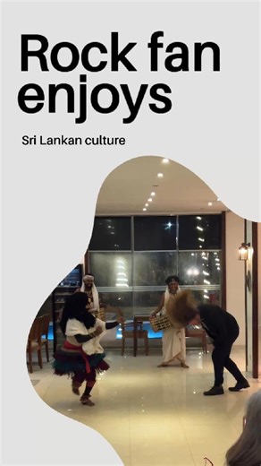 Meshaun Journeys | Sri Lanka Travel Expert on Instagram: "Who said that Sri Lankan culture is boring? This is a clip from one of our tours where our client really enjoyed the performances of the local artists and joined them by enjoying his roots in Danish rock music, and now giving it a comeback and feeling all that energy through our traditional Sri Lankan folklore and Devil Mask music. With this type of awesome drumming with the Gata Beraya, we truly don't think anybody can resist swaying and