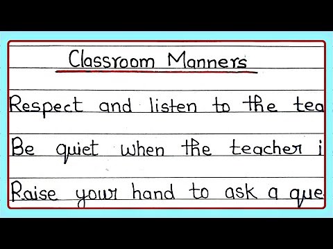 10 Lines on Classroom Manners in English | Classroom Manners For Students | Writely Education