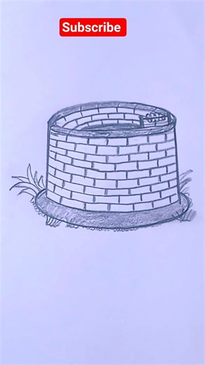 Easy Watar Well Drawing☺️☺️ #art #pencil_drawing #drawing #well #shorat #well drawing