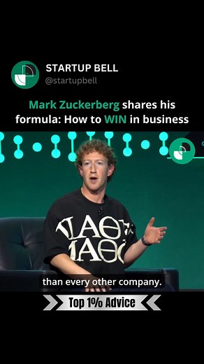 Startup Bell on Instagram: "Mark Zuckerberg believes that the key to winning is learning faster than everyone else. By launching early, gathering feedback, and continuously improving, a company can win. Instead of waiting for perfect versions, constant iteration and adaptation create the best products over time."