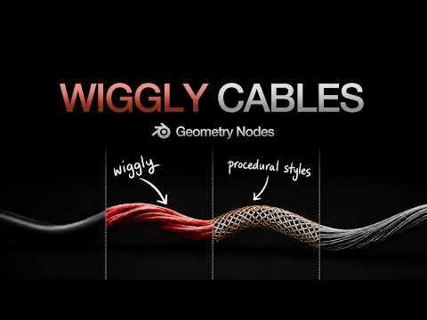 I Made a Wiggly Cable Generator in Blender Geometry Nodes