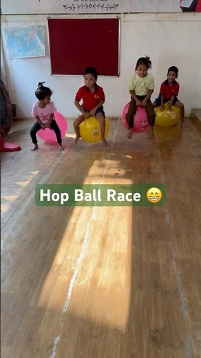 Hop Ball Race-Sports Day #ytshorts #youtubeshorts #hopball #kidsvideo #activity #kidsactivities #fun