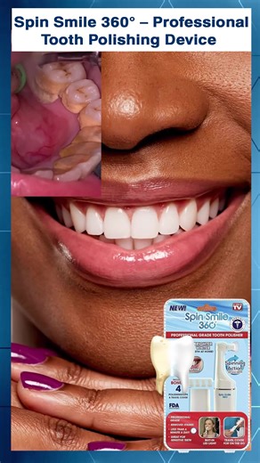 . Smile Like a Pro at Home! 😁 Get professional dental results without the dentist! The Spin Smile 360 Tooth Polisher gently removes stains, polishes plaque, and brightens your smile in under 1 minute a day. Easy, fast, and perfect for everyday care. 💎🦷 ✨ Brighter teeth without harsh scrubbing ✨ Professional-grade polishing technology ✨ Great for sensitive teeth | Shop Ease