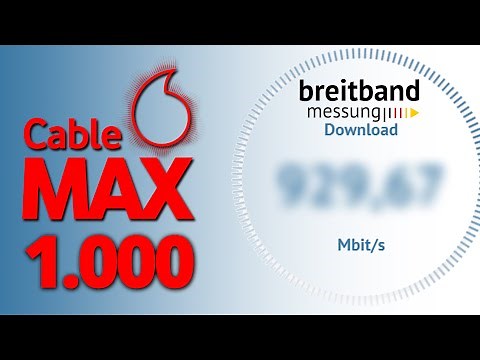 Vodafone CableMax 1000 - Speed ​​test according to the specifications of the Federal Network Agen...