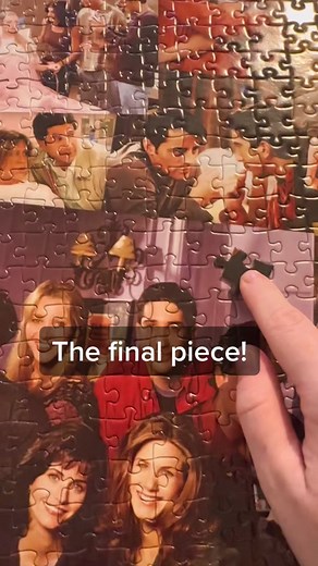 Could this BE any more satisfying? Just finished the Friends 1000 piece puzzle. My favorite part is signing the final piece I put in. It makes doing the puzzle again so fun, especially since my end piece is never the same. Do you sign your final pieces? #friendstvshow #puzzle #puzzletime #jigsawpuzzle #puzzlechallenge #puzzletok #puzzlesolved #puzzlemagic