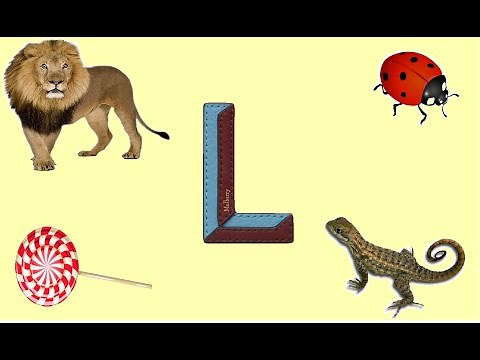 Alphabet L with phonics and 7 animated objects !