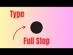 How To Type Full Stop in Laptop Keyboard