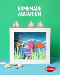 Help the kids make this fantastic Homemade Aquarium and the day will go swimmingly! Find more activities for kids at home at www.birdseye.co.uk/lifehacks! #WhatsForTea | Birds Eye