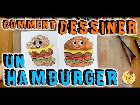Comment dessiner un HAMBURGER très facile | dessin pour enfant