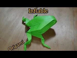 Rana inflable - origami