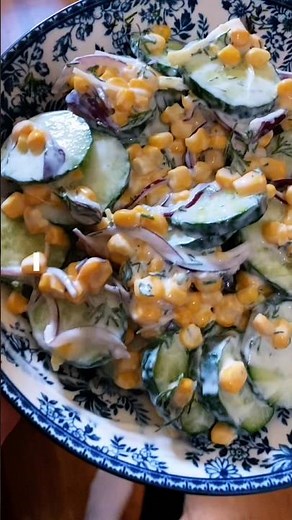 👉 This Cucumber Corn Salad is SO Refreshing 🥒✨