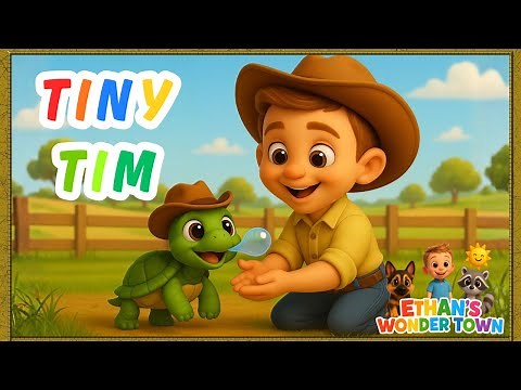 Tiny Tim the Turtle Song 🐢 | Fun Bubble Bath Song for Kids | Ethan’s Wonder Town