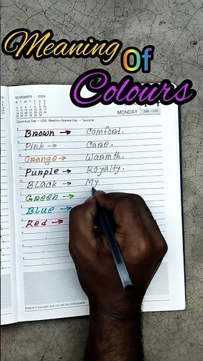 Color Meanings Explained in 30 Seconds 🎨 | Brown, Pink & More #englishshorts #englishvocabulary