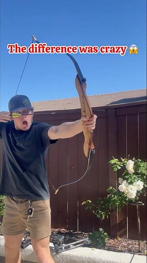 Recurve Bow vs COMPOUND Bow... #archery #bowhunting
